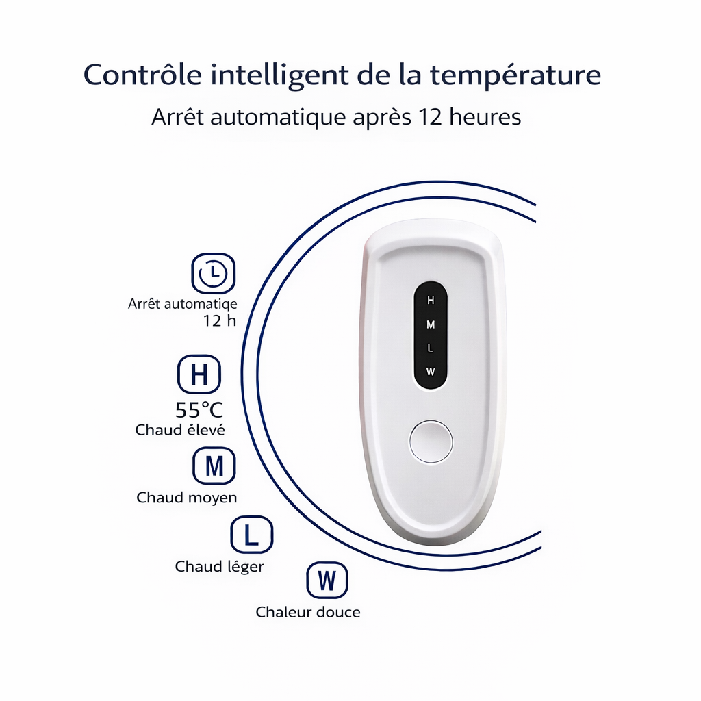 Electric Heated Blanket with Auto Shutoff and 6 Heat Settings