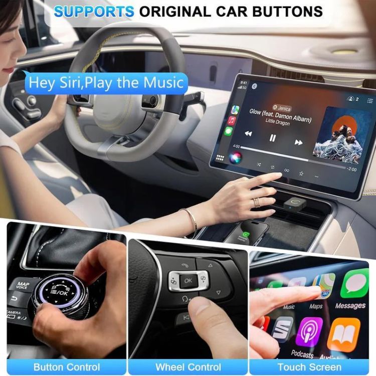 Wireless CarPlay Adapter for iOS and Android Devices