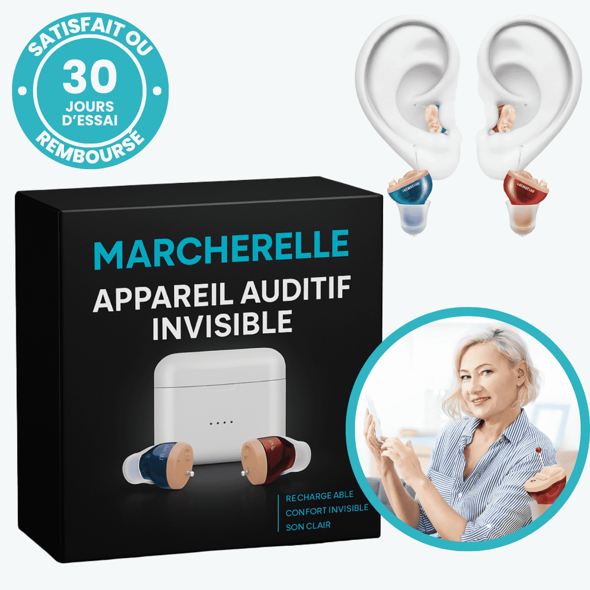 Rechargeable Hearing Aid - Discreet and High-Quality Design