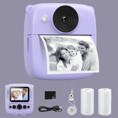 Children's Instant Camera 1080p with 32GB Memory Card Included