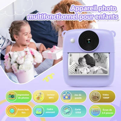 Children's Instant Camera 1080p with 32GB Memory Card Included