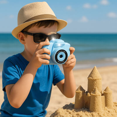 Children's Instant Camera in Blue – 1080p with 32GB SD Card Included