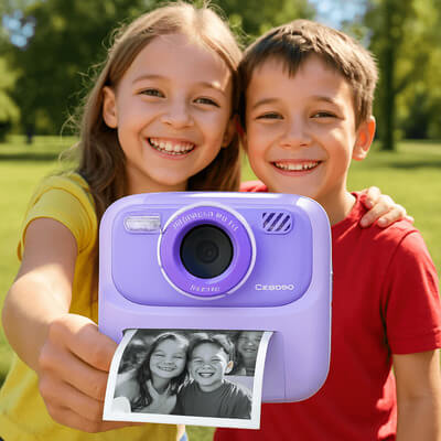 Children's Instant Camera with Dual Lens 1080P