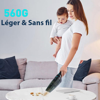 Cordless Handheld Vacuum Cleaner with Charging Dock – High Power