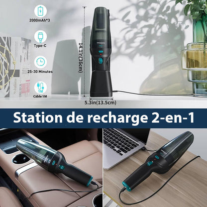 Cordless Handheld Vacuum Cleaner with Charging Dock – High Power