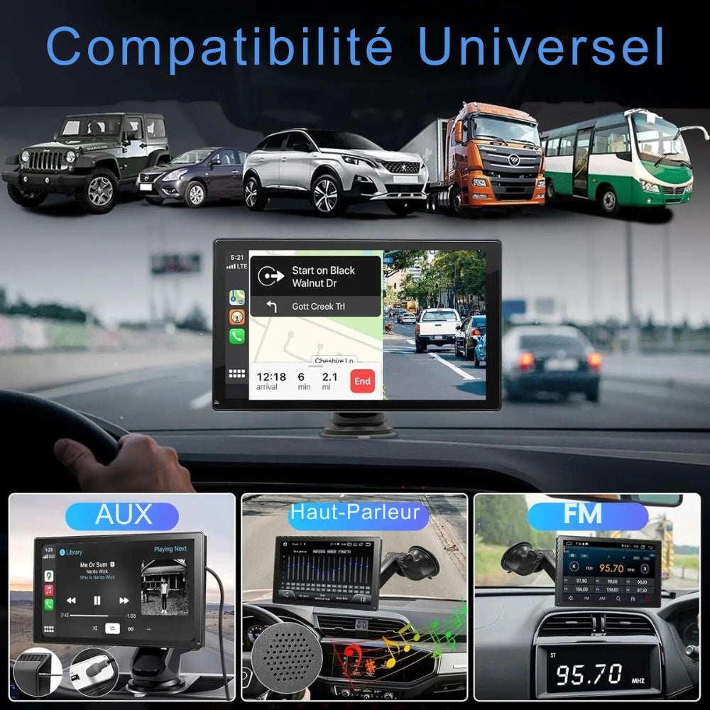 9” HD Touchscreen Wireless Car Radio with CarPlay Functionality