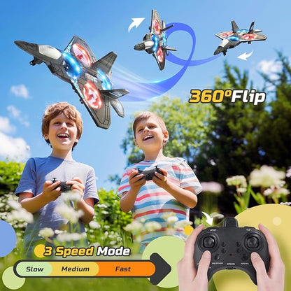 Remote-Controlled Airplane with Acrobatics and Lighting Features