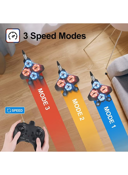Remote-Controlled Airplane with Acrobatics and Lighting Features