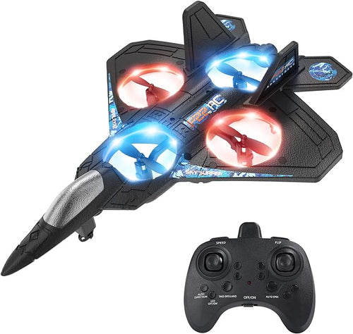 Remote-Controlled Airplane with Acrobatics and Lighting Features