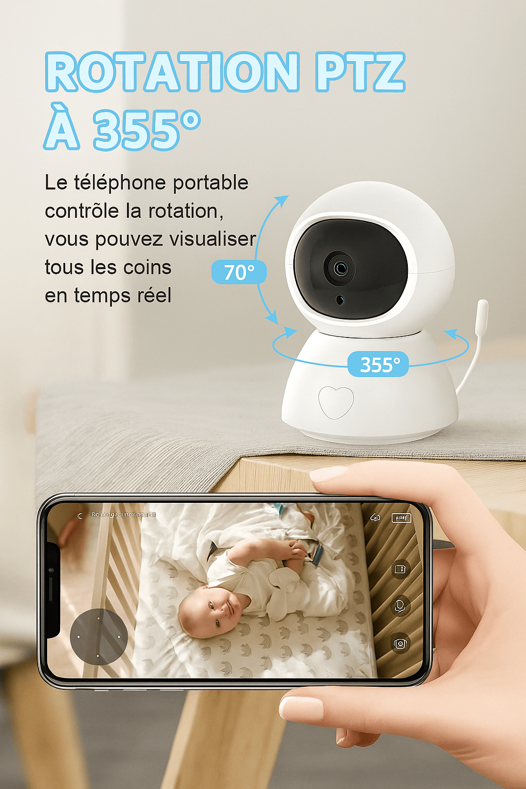 1080p Night Vision Baby Monitor Camera