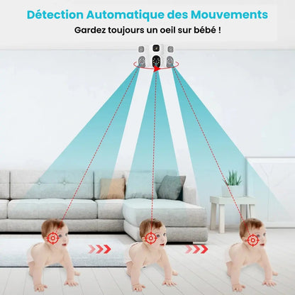360° Baby Monitor with 2K HD Camera and Night Vision Connectivity