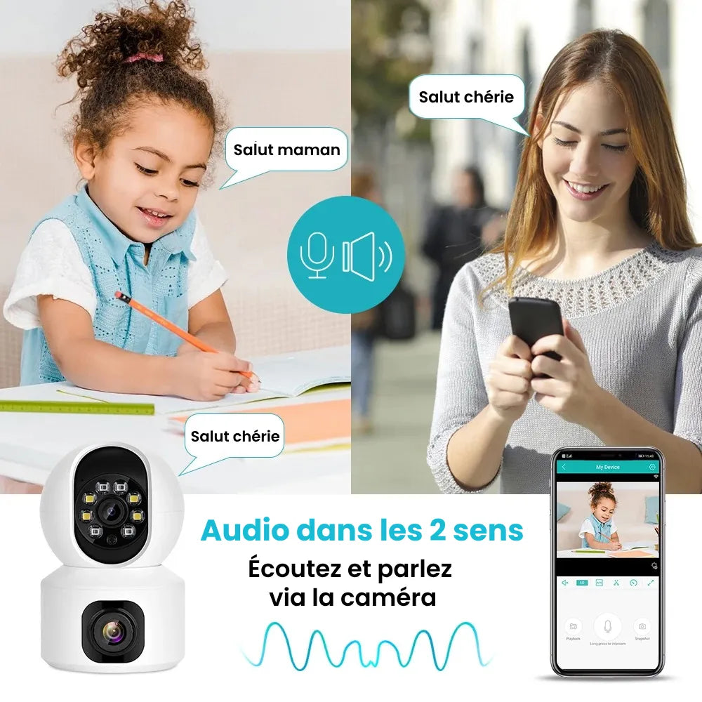 360° Baby Monitor with 2K HD Camera and Night Vision Connectivity