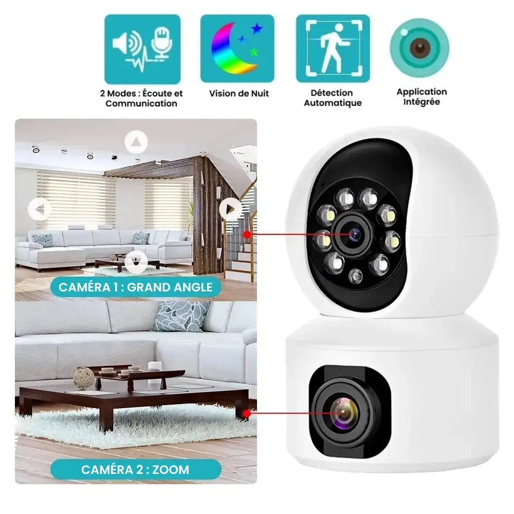 360° Baby Monitor with 2K HD Camera and Night Vision Connectivity