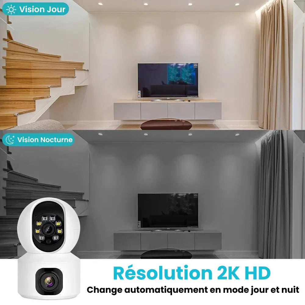 360° Baby Monitor with 2K HD Camera and Night Vision Connectivity