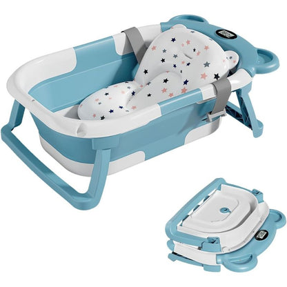 Ergonomic Foldable Baby Bathtub for Infants 0–24 Months