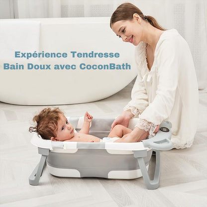 Ergonomic Foldable Baby Bathtub for Infants 0–24 Months