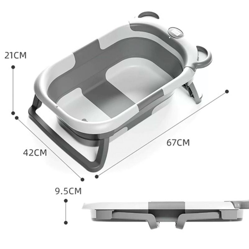 Ergonomic Foldable Baby Bathtub for Infants 0–24 Months