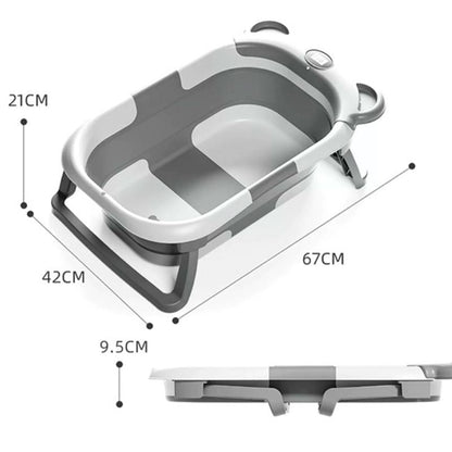 Ergonomic Foldable Baby Bathtub for Infants 0–24 Months