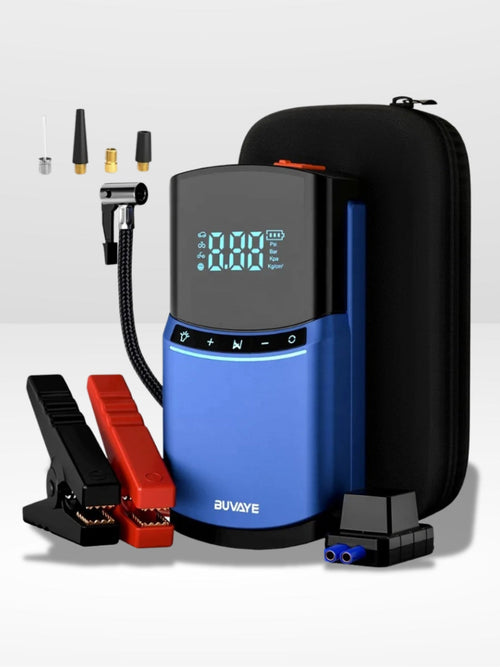 4-in-1 Car Jump Starter with Integrated Air Compressor