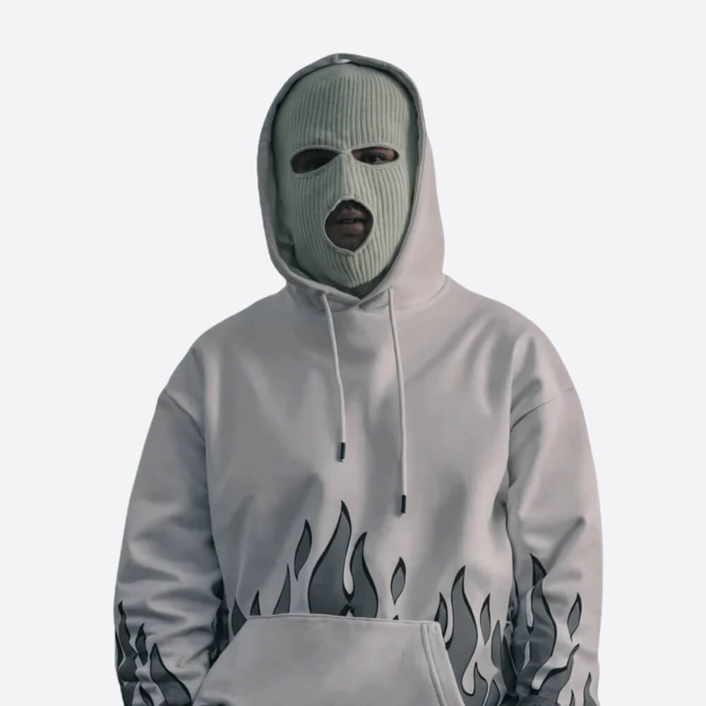 Breathable Knitted Wool Hood for Skiing and Motorcycling - Warm