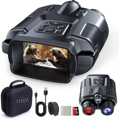 Night Vision Binoculars with Camera Link - 10x Zoom for Day and Night