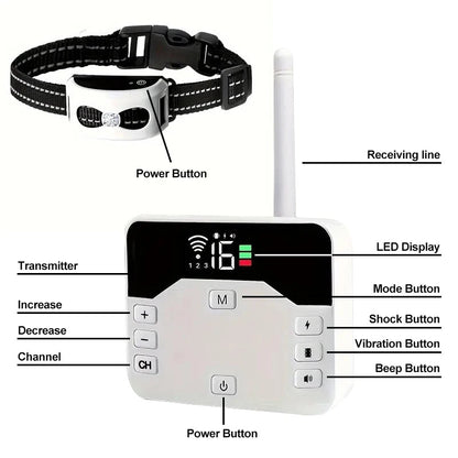 2-in-1 Wireless Dog Fence and Training Collar