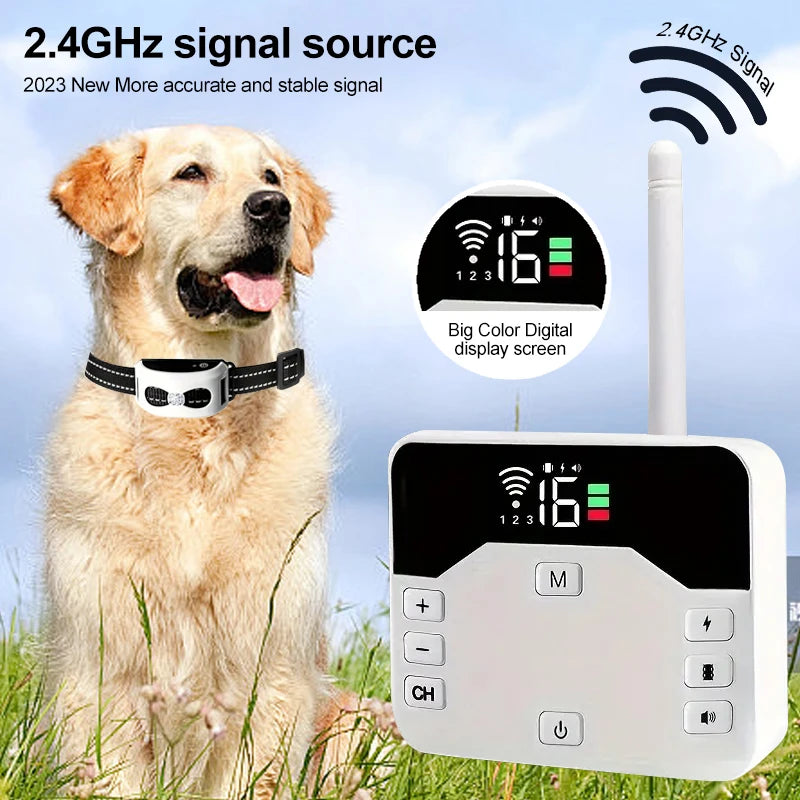 2-in-1 Wireless Dog Fence and Training Collar