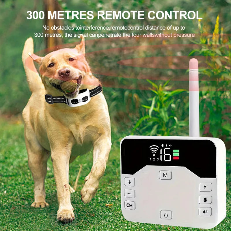 2-in-1 Wireless Dog Fence and Training Collar