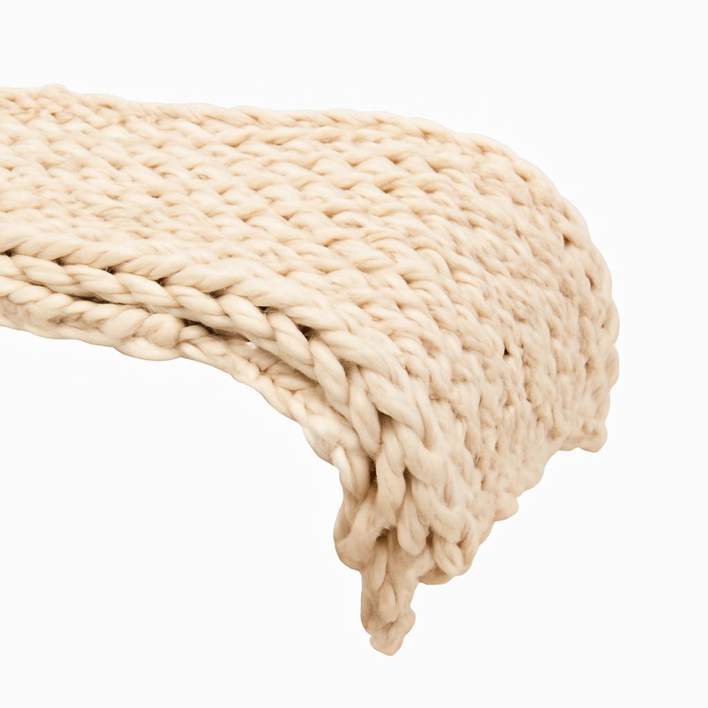 Knitted Weighted Blanket for Stress Relief and Better Sleep