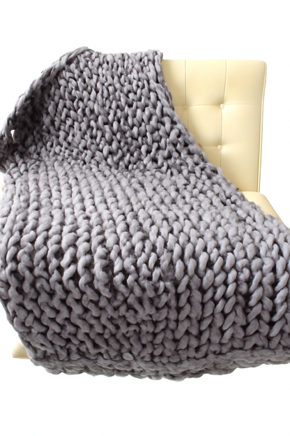 Knitted Weighted Blanket for Stress Relief and Better Sleep