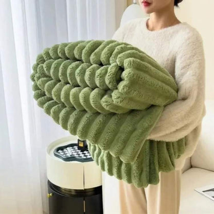 Soft Faux Fur Weighted Blanket for Relaxation and Comfort