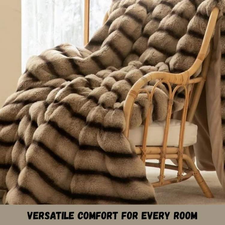 Soft Imitation Rabbit Fur Throw Blanket – Luxurious Comfort