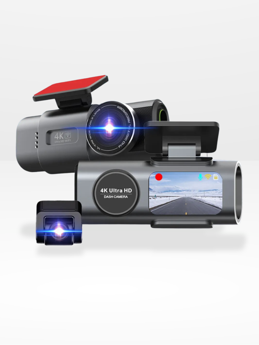 4K Car Dashboard Camera with Integrated GPS Functionality