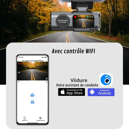 4K Car Dashboard Camera with Integrated GPS Functionality