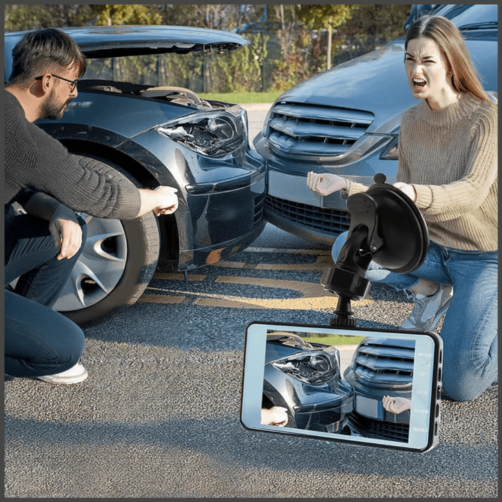 Car Dash Cam with Night Vision – Front and Rear Recording
