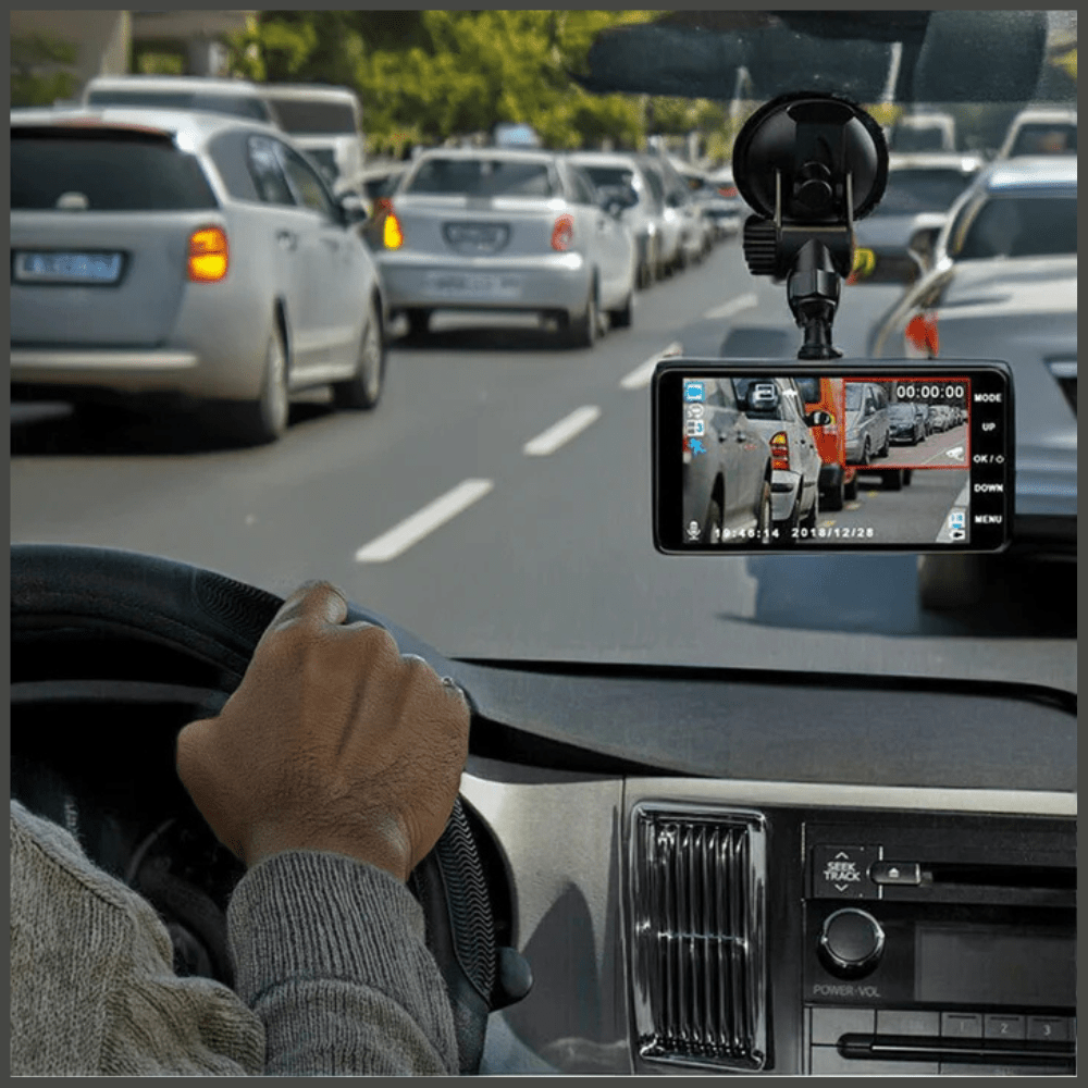 Car Dash Cam with Night Vision – Front and Rear Recording