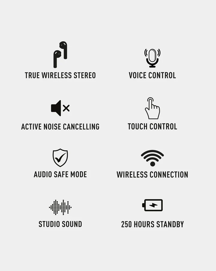 Bluetooth Earbuds with Active Noise Reduction Technology