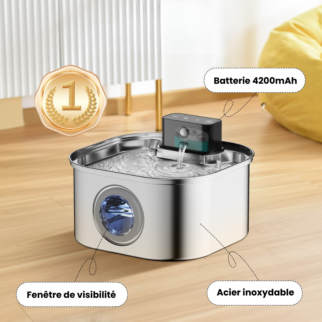 Wireless Cat Water Fountain with 3 Functions for Fresh, Clean Drinking