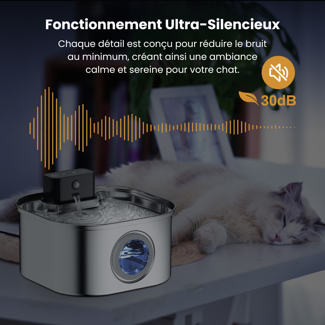 Wireless Cat Water Fountain with 3 Functions for Fresh, Clean Drinking