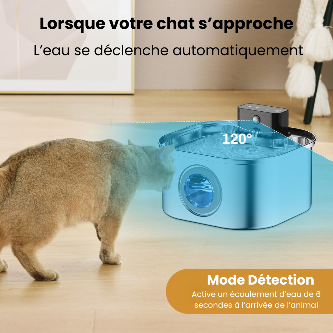 Wireless Cat Water Fountain with 3 Functions for Fresh, Clean Drinking