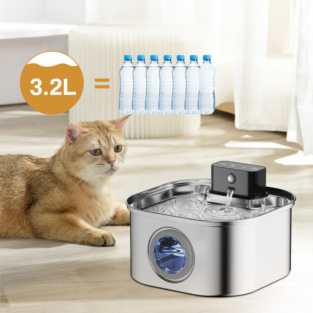 Wireless Cat Water Fountain with 3 Functions for Fresh, Clean Drinking