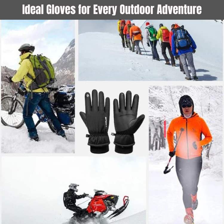 Waterproof Ski Gloves with Touchscreen and 3M Insulation