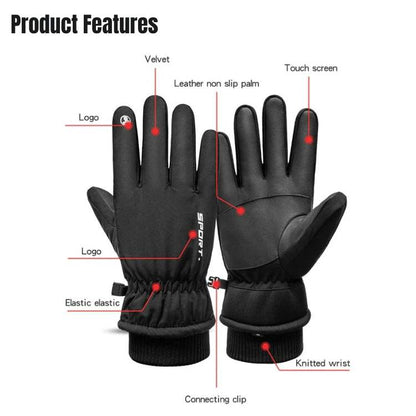 Waterproof Ski Gloves with Touchscreen and 3M Insulation