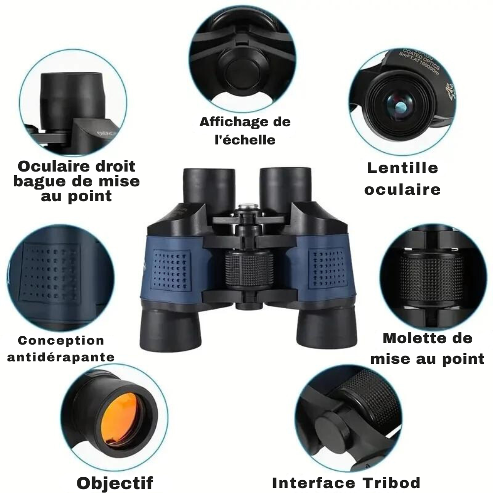 60x60 Long Range Night Vision Binoculars for Hiking and Hunting