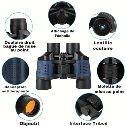 60x60 Long Range Night Vision Binoculars for Hiking and Hunting