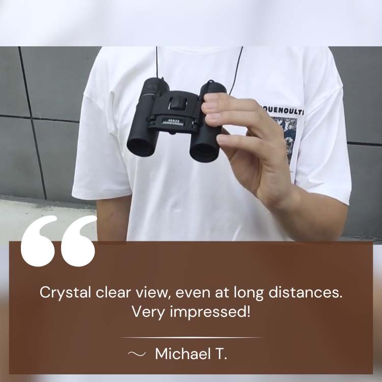 High-Definition 8x Compact Binoculars with Clear Lenses