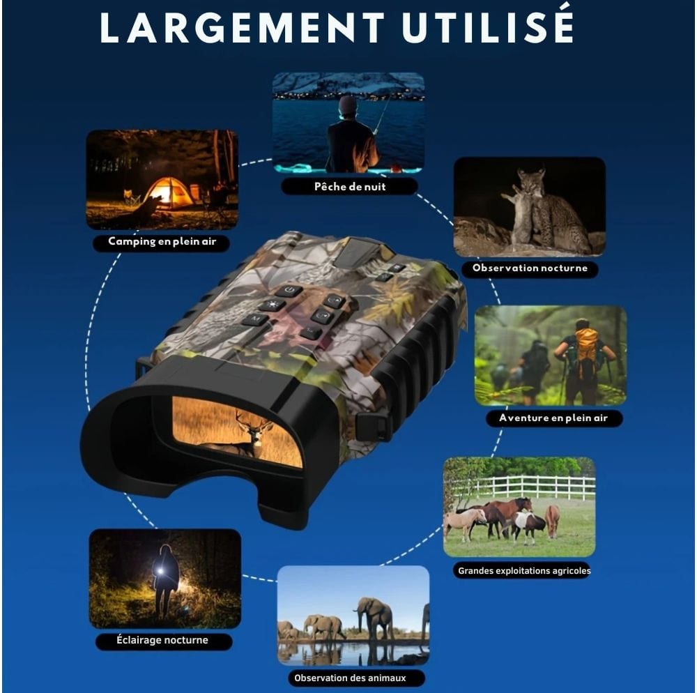 High-Definition Military Binoculars with Night Vision - 500m Range