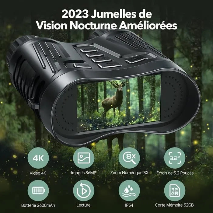 Infrared Binoculars with Night Vision, 300M Range, 8X Zoom