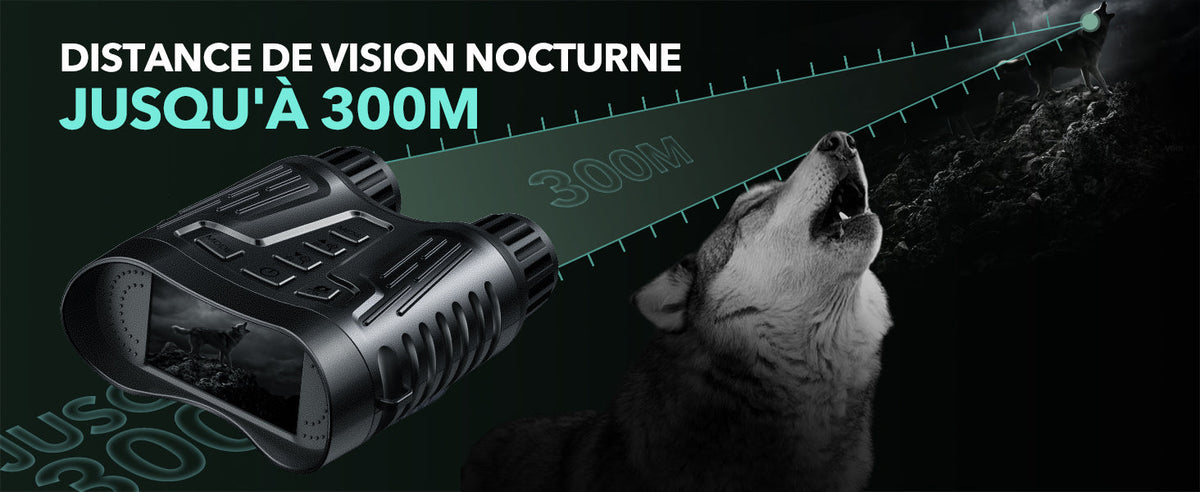 Infrared Binoculars with Night Vision, 300M Range, 8X Zoom