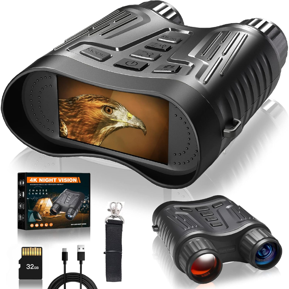 Infrared Binoculars with Night Vision, 300M Range, 8X Zoom